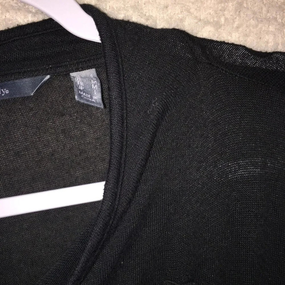 AnyBody Black Sheer Small Crossover Top - Picture 5 of 13